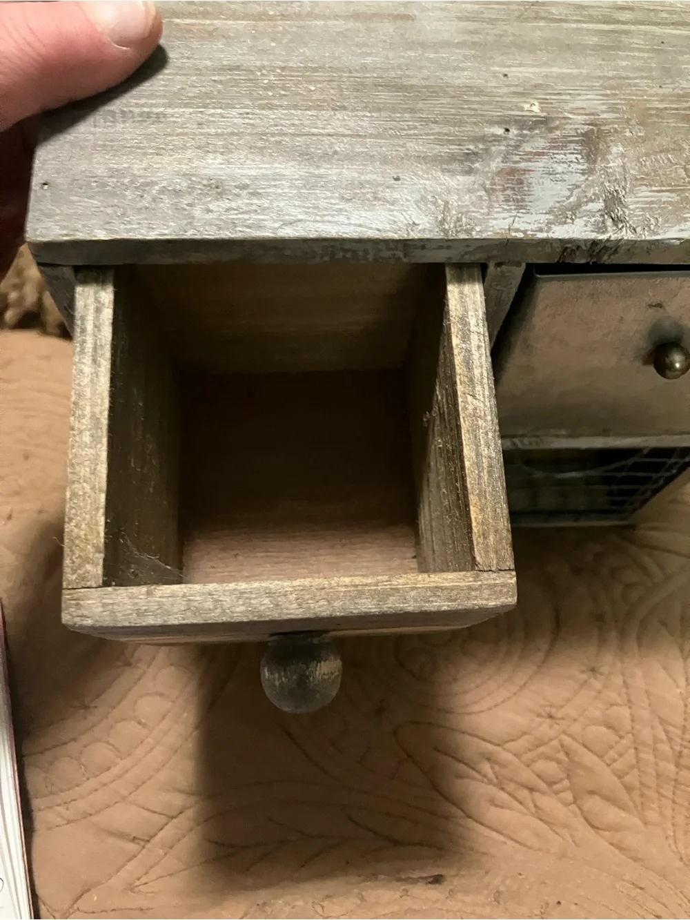 Desk Top Organizer With a Rustic Design